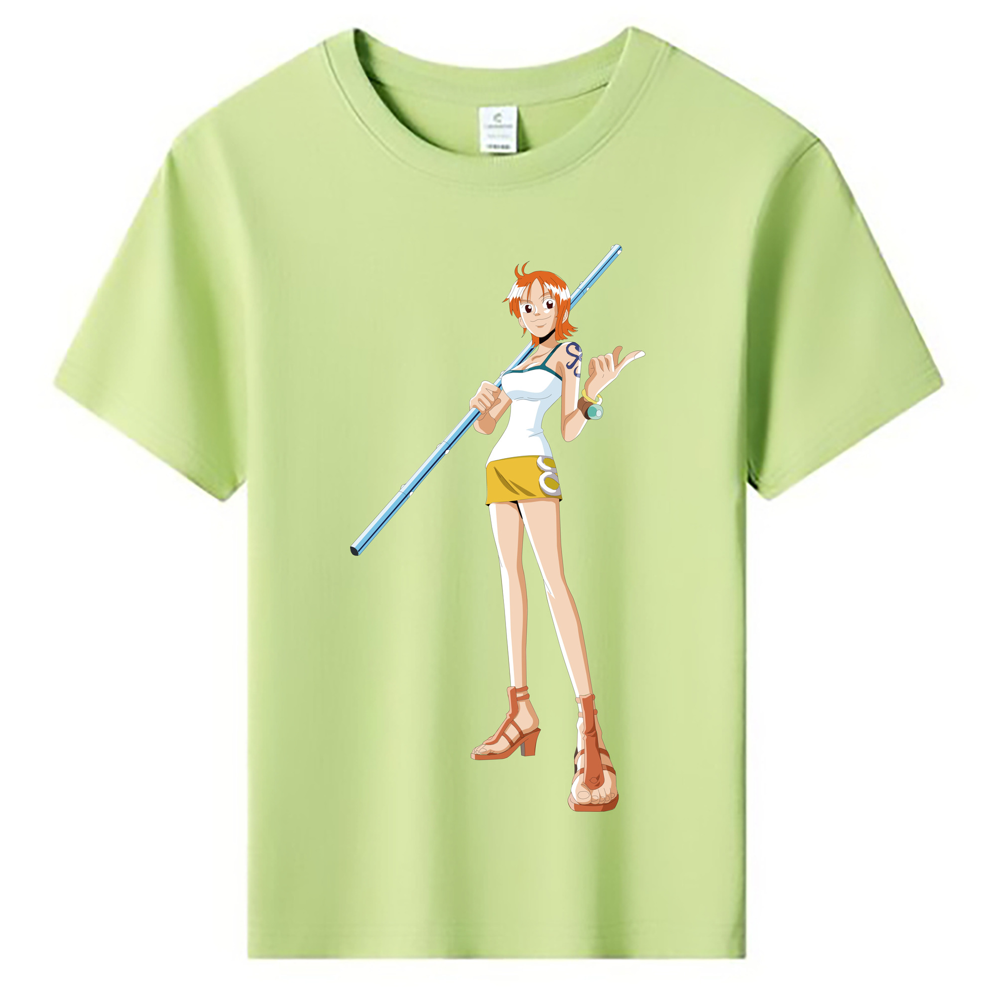 （画像用） ワンピース ナミ ONE PIECE Nami 綿100％キッズTシャツ（フロントプリント）